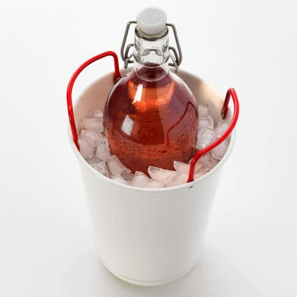 Ice Bucket Champagne Ice Bucket with Stand, Wine Ice Bucket with Stand Stainless Steel 5L Standing Ice Bucket for Party Bar Ktv Wedding Club BBQ Home Suitable for Family Bars, Chilled Beer an