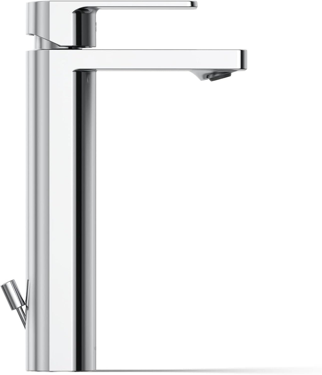 Kohler K-23475-4K-CP Parallel Tall Single Handle Bathroom Sink Faucet, 1.0 GPM, Polished Chrome