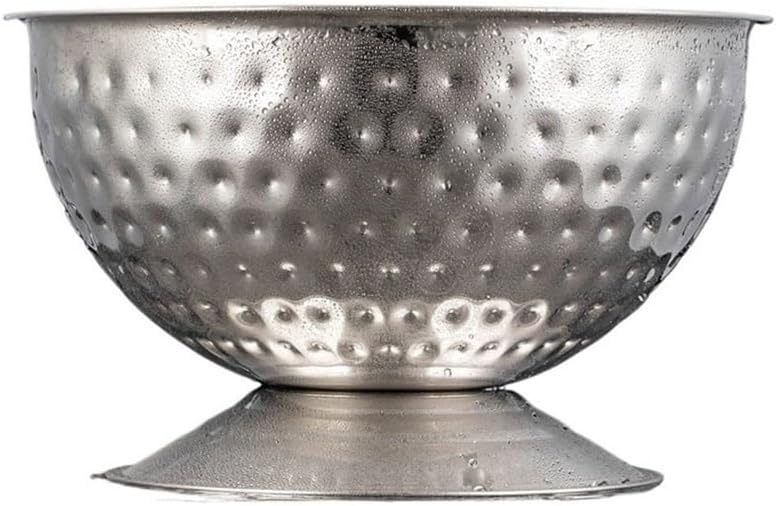 Ice Bucket, Large Bar Ice Bucket Household Party Ice Bucket Large Capacity Champagne Basin Drink Chilling Basin Ice Buckets for Parties(Silver)