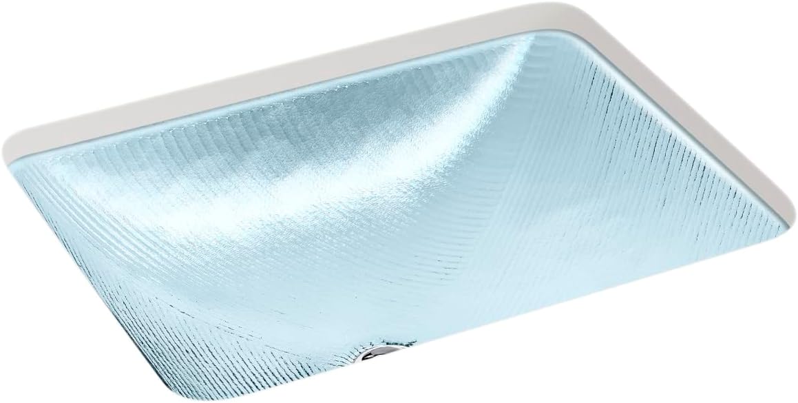 Kohler K28823-TG1 Yepsen 19-15/16' Rectangular Glass Undermount Bathroom Sink Translucent Dusk