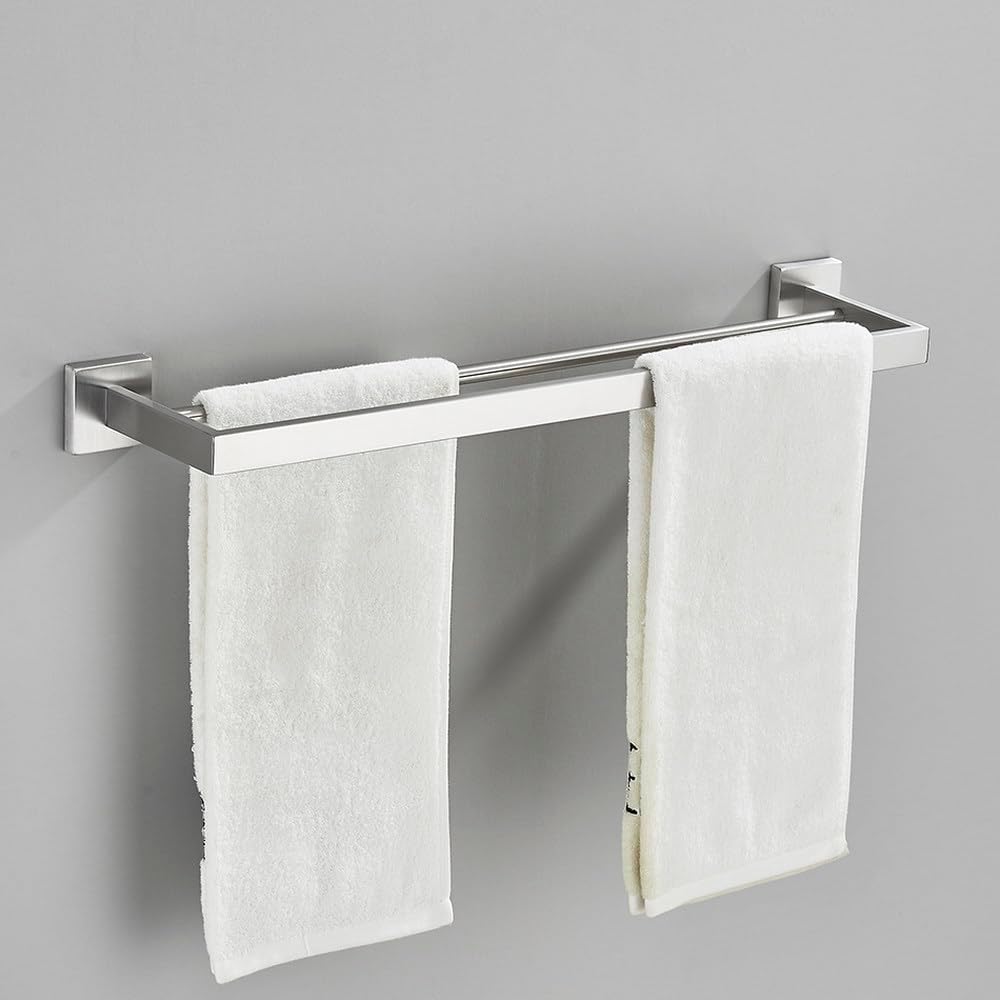 Brushed Nickel Bathroom Hardware Set Robe Hook Towel Rail Bar Rack Shelf Tissue Paper Holder Accessories,Nickel A 40cm