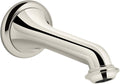 Kohler K-72792-SN Artifacts Wall-mount bath spout with turned design, Less Handles, Vibrant Polished Nickel