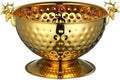 Large Champagne Bucket with Handle, Stainless Steel Ice Bucket for Parties and Bars, Beverage Tub for Cocktail Events(Gold,Large)