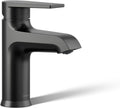 KOHLER K-37894-4-BL Hint® Centerset Bathroom Sink Faucet, Bathroom Faucets for Sink 3-Hole, 1.2 GPM, Matte Black