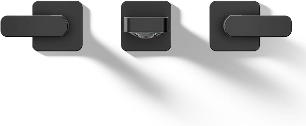 KOHLER T27120-4-BL Parallel® Wall-mount bathroom sink faucet trim, Matte Black