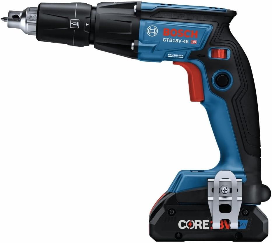 BOSCH GTB18V-45B15-RT 18V Brushless 1/4 In. Hex Screwgun Kit with (1) CORE18V 4 Ah Advanced Power Battery (Renewed)