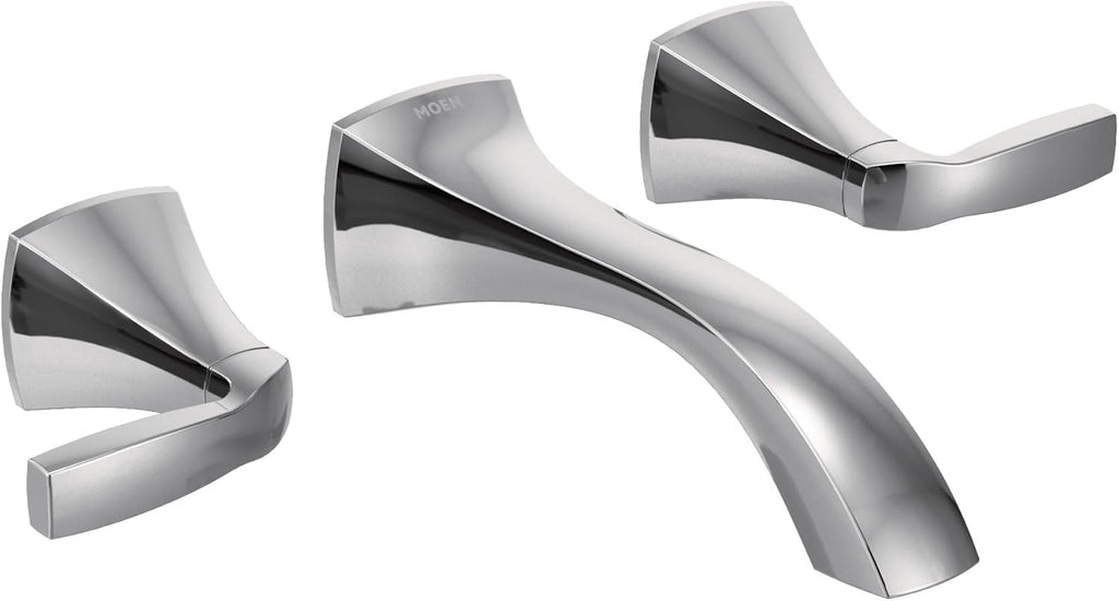Moen Voss Two-Handle Wall Mount Bathroom Faucet Trim Kit, Valve Required, Chrome T6906