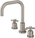 Kingston Brass FSC8938ZX Millennium Widespread Bathroom Faucet with Pop-Up Drain, Brushed Nickel