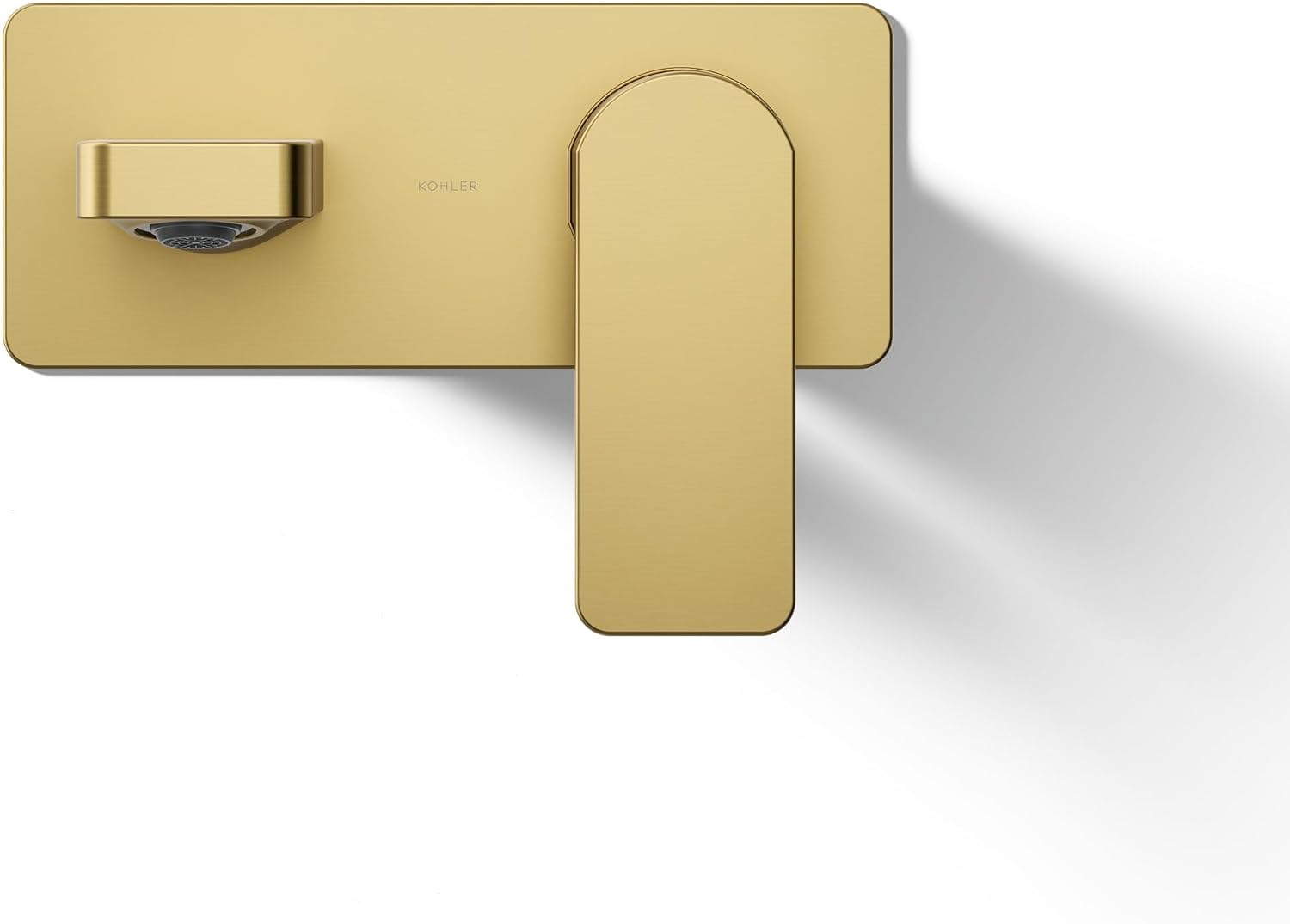 Kohler 22567-4-2MB Parallel® Wall-Mount Single-Handle Bathroom Sink Faucet, 1.2 gpm, Vibrant Brushed Moderne Brass