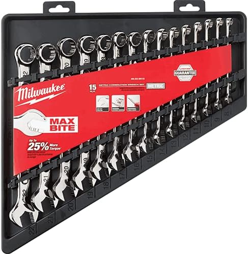 . Milwaukee 15pc Combination Wrench Set - Metric