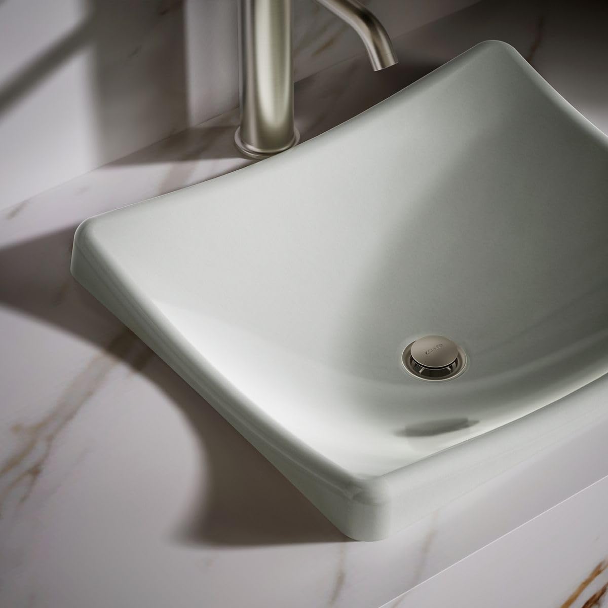 KOHLER K-2833-FF DemiLav Wading Pool Lavatory, Sea Salt