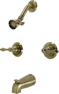 Kingston Brass KB243ALAB Victorian Double-Handle Tub and Shower Faucet in Antique Brass