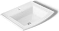 Kohler 2356-1-0 Archer® 22-3/4' rectangular drop-in bathroom sink, White