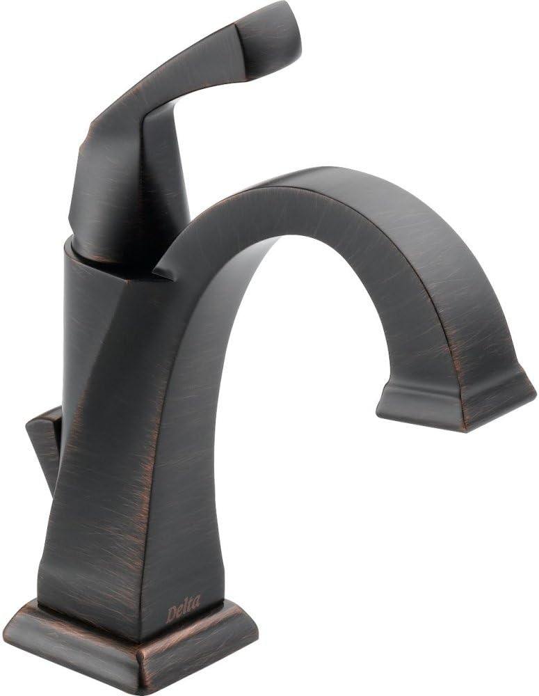 Delta Faucet Dryden Bronze Bathroom Faucet, Single Hole Bathroom Faucet, Single Handle, Diamond Seal Technology, Metal Drain Assembly, Venetian Bronze 551-RB-DST