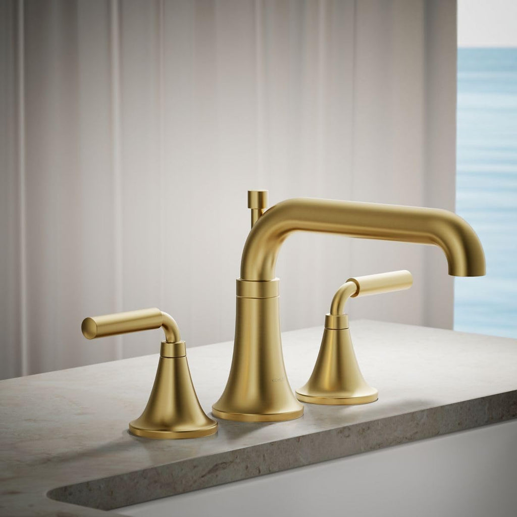 Kohler T26440-4-2MB Tone™ Deck-Mount Bath Faucet Trim with Diverter, Vibrant Brushed Moderne Brass