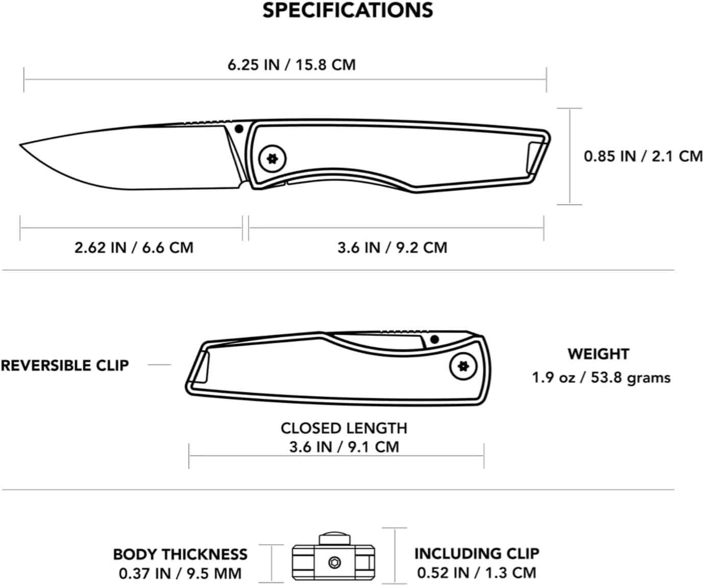 BIG IDEA DESIGN The Overlook Titanium Pocket Knife
