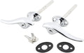 Speedway Motors Outside Door Handle Kit Pair Chrome Steel Exterior Door Handles with Square Shafts and Hardware Compatible with 1932-34 Ford Car Coupe Sedan