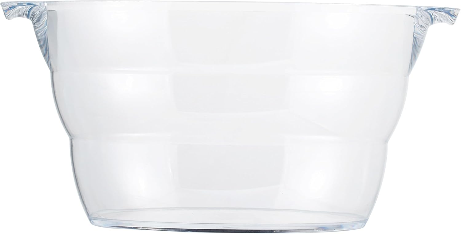 Celebrate It Clear Plastic Ice Pail – 3.17-Gallon (12L) Food-Safe Beverage Bucket for Parties, Events & Entertaining, 8 Pack