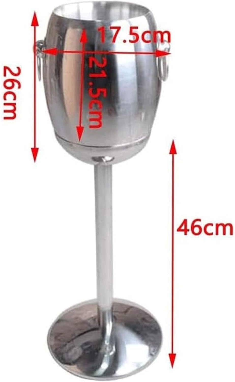 Ice Bucket with Stand， Container Cooler Chiller with Carrying Handle for Wine Champagne Beer KTV Party BBQ