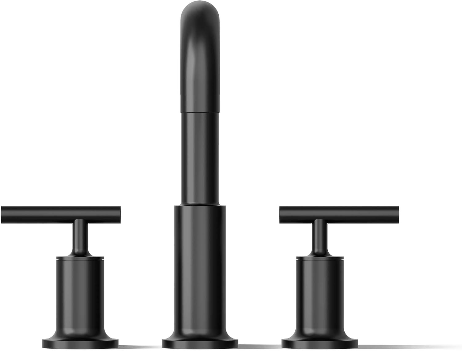 Kohler T14428-4-BL Purist Deck-Mount High-Flow Bath Faucet Trim with Lever Handles, Valve Not Included, Matte Black