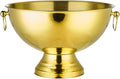 Ice Buckets Large Stainless Steel Double-Eared Ice Bucket for Wine Champagne Beer KTV Clubs Bar Parties(Gold)