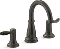 KOHLER 27380-4N-2BZ Bellera Widespread Bathroom Faucet with Pop-Up Drain Assembly, 3-Hole 2-Handle Bathroom Sink Faucet, 0.5 gpm, Oil-Rubbed Bronze