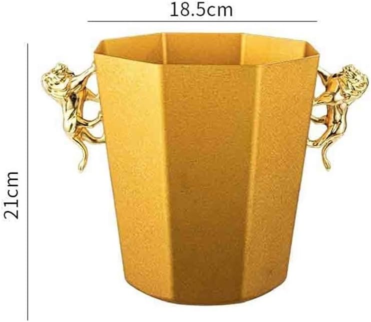 Ice Bucket, Bar Ice Bucket Champagne Bucket Commercial Beer Wine Bucket for Ice Cubes Ice Buckets For Parties(Gold)