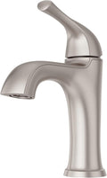 Pfister LG42-MCA0 McAllen 1.2 GPM Single Hole Bathroom Faucet with Pfast Connect, Pforever Seal Valves, Spot Defense, and TiteSeal – Includes Push & Seal Drain Assembly - Spot Defense Brushed Nickel