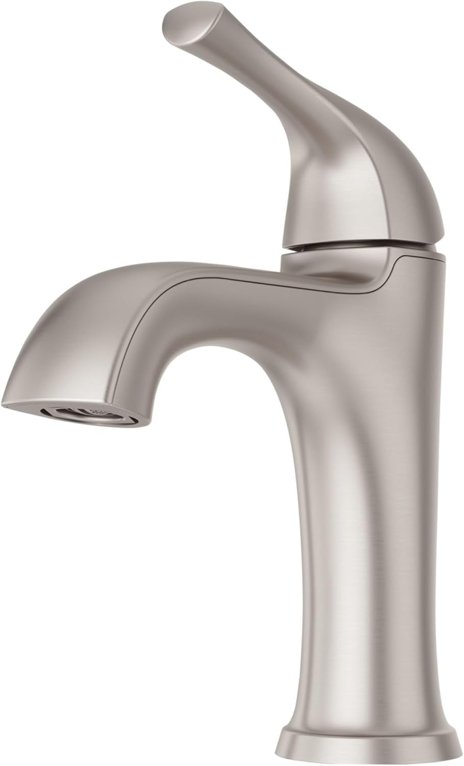 Pfister LG42-MCA0 McAllen 1.2 GPM Single Hole Bathroom Faucet with Pfast Connect, Pforever Seal Valves, Spot Defense, and TiteSeal – Includes Push & Seal Drain Assembly - Spot Defense Brushed Nickel