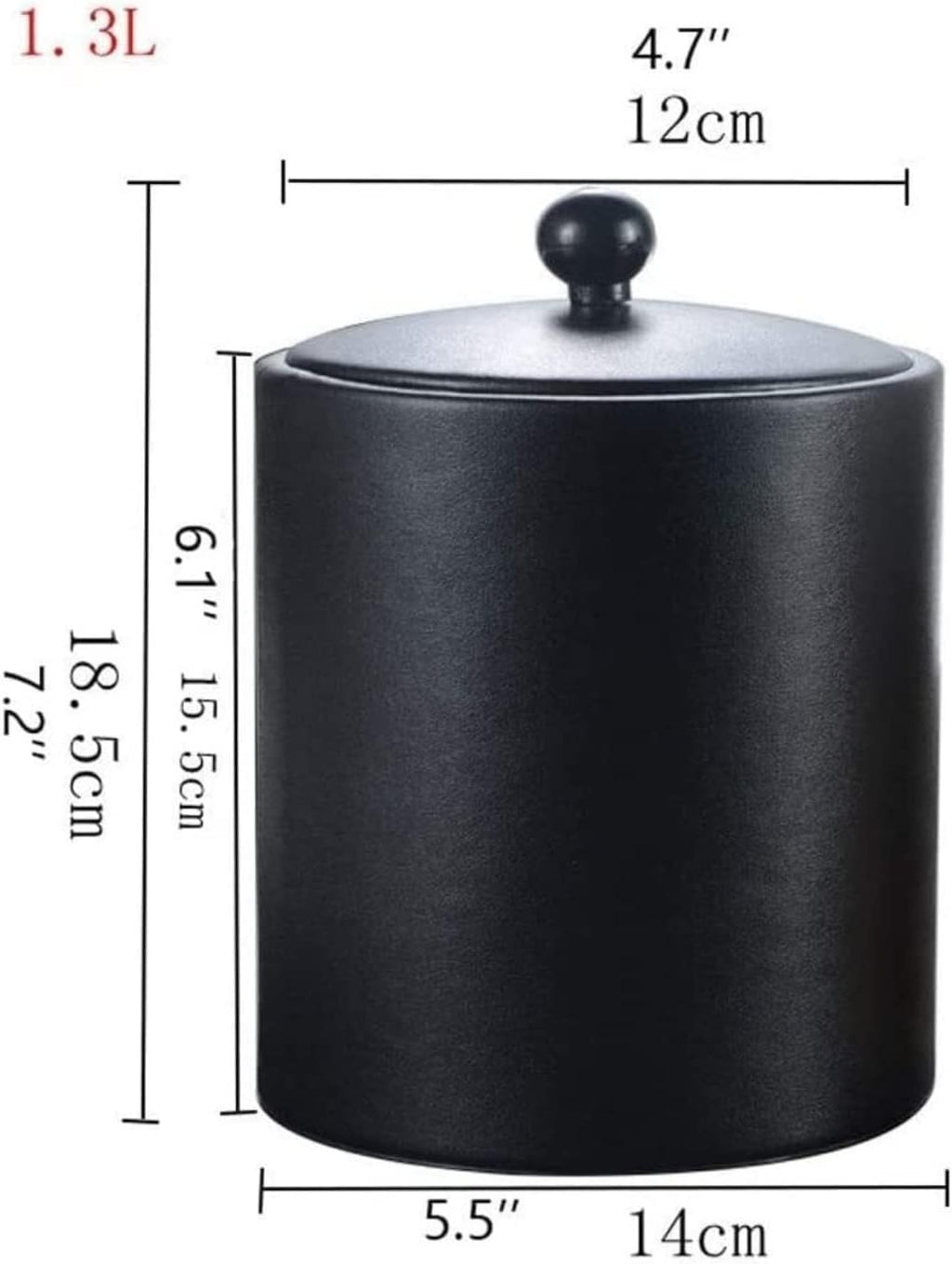 Drink Bucket Bar Supplies Leather Bronzing Ice Bucket Stainless Steel Inner Tank Bucket with Lid and Filter Ice Bucket for Parties(Gold)