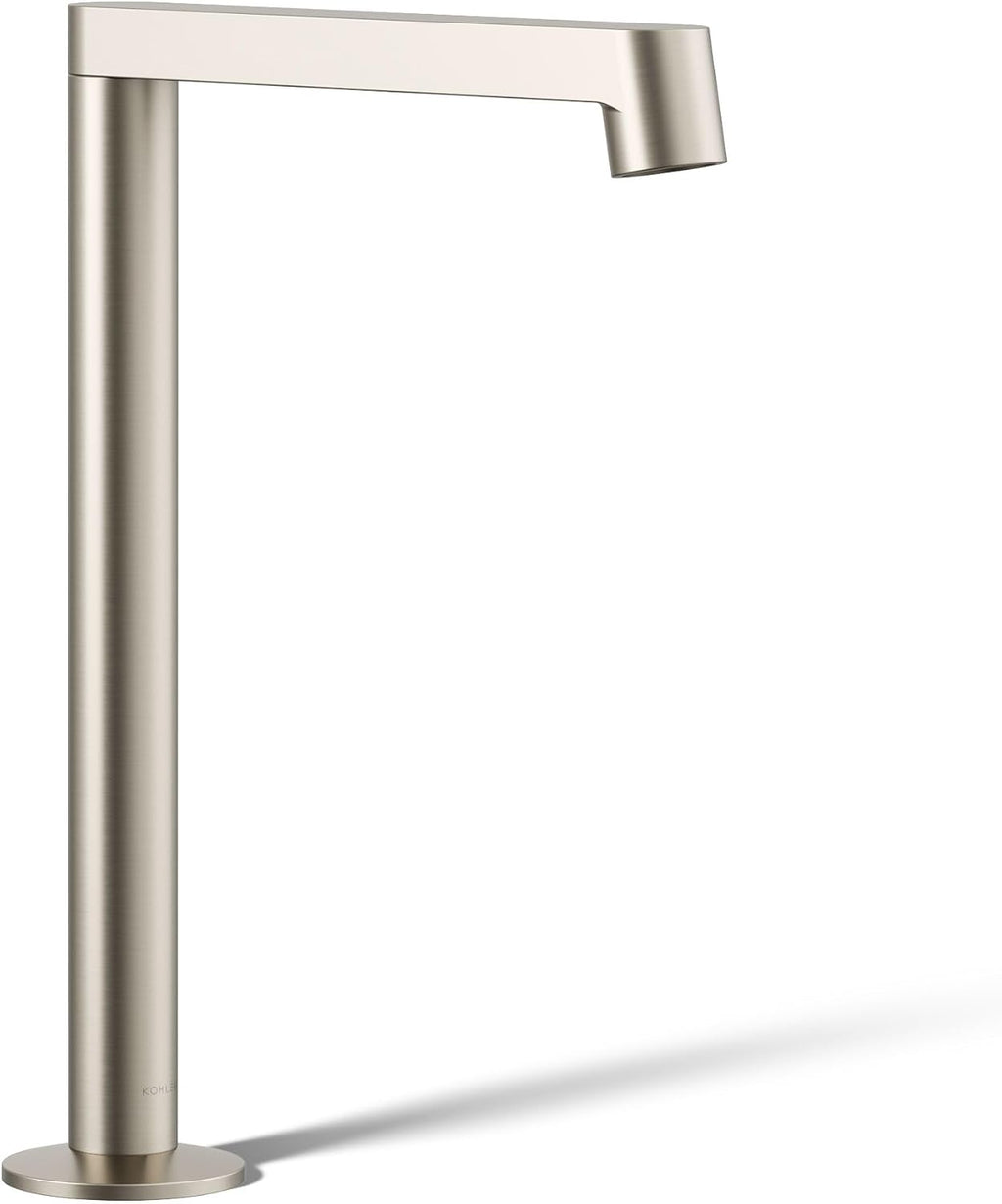 KOHLER K-23887-BN Components® Bathroom Sink Faucet Spout, Row Design, 1.2 GPM, Premium Durable Metal, Corrosion Resistant, Vibrant Brushed Nickel