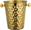 Drink Bucket Bar Supplies Stainless Steel Ice Bucket for Bars Chilled Drinks Champagne Bucket Cooler Bucket Ice Bucket for Parties(Gold)