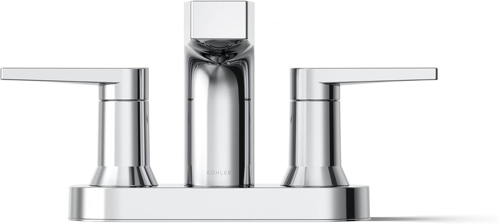 Kohler 97031-4-CP Taut® Centerset Bathroom Sink Faucet, 1.2 gpm, Polished Chrome