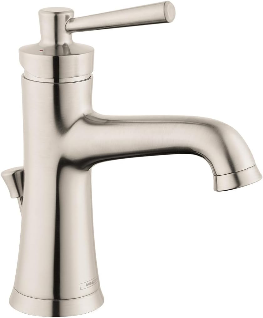 hansgrohe Joleena Transitional 1-Handle 1 8-inch Tall Bathroom Sink Faucet in Brushed Nickel, 04773820