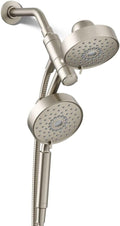 KOHLER 23219-BN Purist 2-in-1 Multi Function Shower Kit with SHOWERHEAD & HAND SHOWER, Full Coverage & Rotating Rail, Vibrant Brushed Nickel, 2.5 GPM
