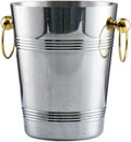 Ice Bucket Stainless Steel Ice Bucket Thickened Creative Champagne Cooler Barrel for Parties(Gold)