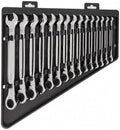 15pc 48-22-9516 for Milwaukee Ratcheting Combination Wrench Set Metric - Silver