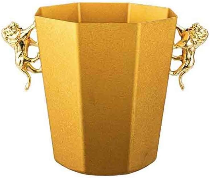 Keep Ice Frozen Longer Bar Ice Bucket Champagne Commercial Beer Wine for Cubes for parties(Gold)