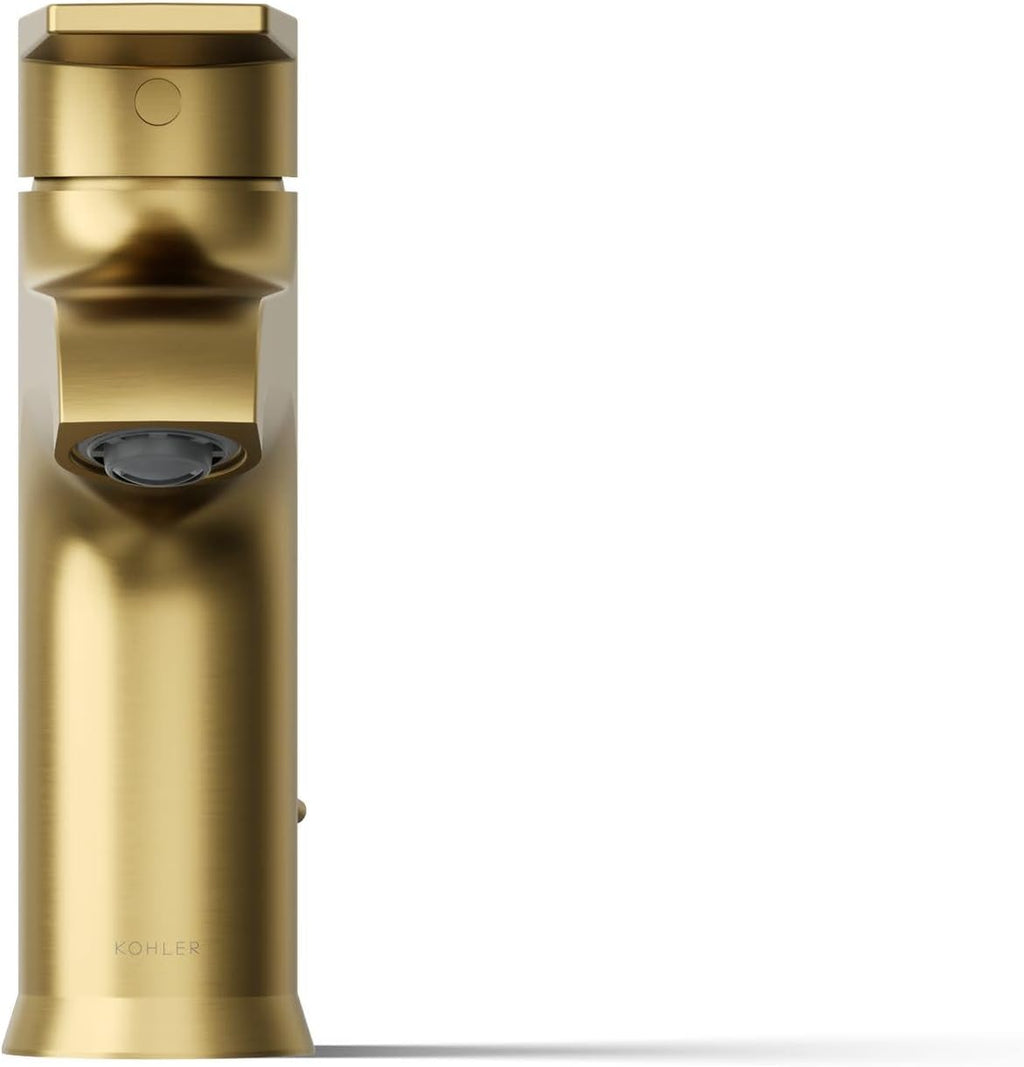 KOHLER K-37894-4-2MB Hint® Centerset Bathroom Sink Faucet, Bathroom Faucets for Sink 3-Hole, 1.2 GPM, Vibrant Brushed Moderne Brass