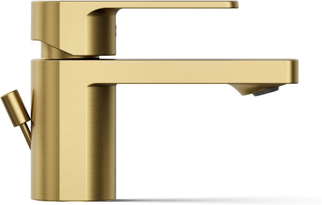 Kohler 24804-4-2MB Parallel® Low Single-Handle Bathroom Sink Faucet, 1.2 gpm, Vibrant Brushed Moderne Brass