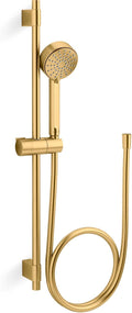 KOHLER K-35331-Y-2MB Elate® 28' Three-Function Handshower Kit, 2.5 GPM, Ergonomic Grip, Shower Head with Handheld, Durable Construction, Vibrant Brushed Moderne Brass