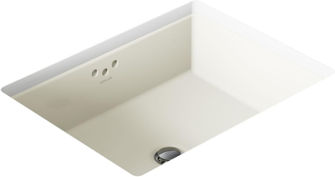 Kohler K-2330-96 Interior 1-Bowl Undermount Bath Sink Biscuit