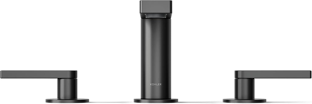 Kohler 73060-4-BL Composed® Widespread Bathroom Sink Faucet with Lever Handles, 1.2 gpm, Matte Black