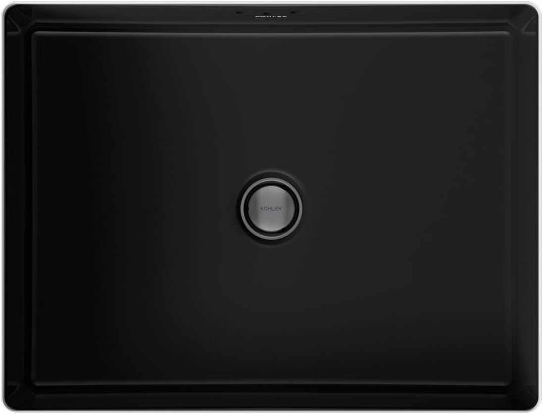 Kohler K-2330-7 Interior 1-Bowl Undermount Bath Sink Black Black