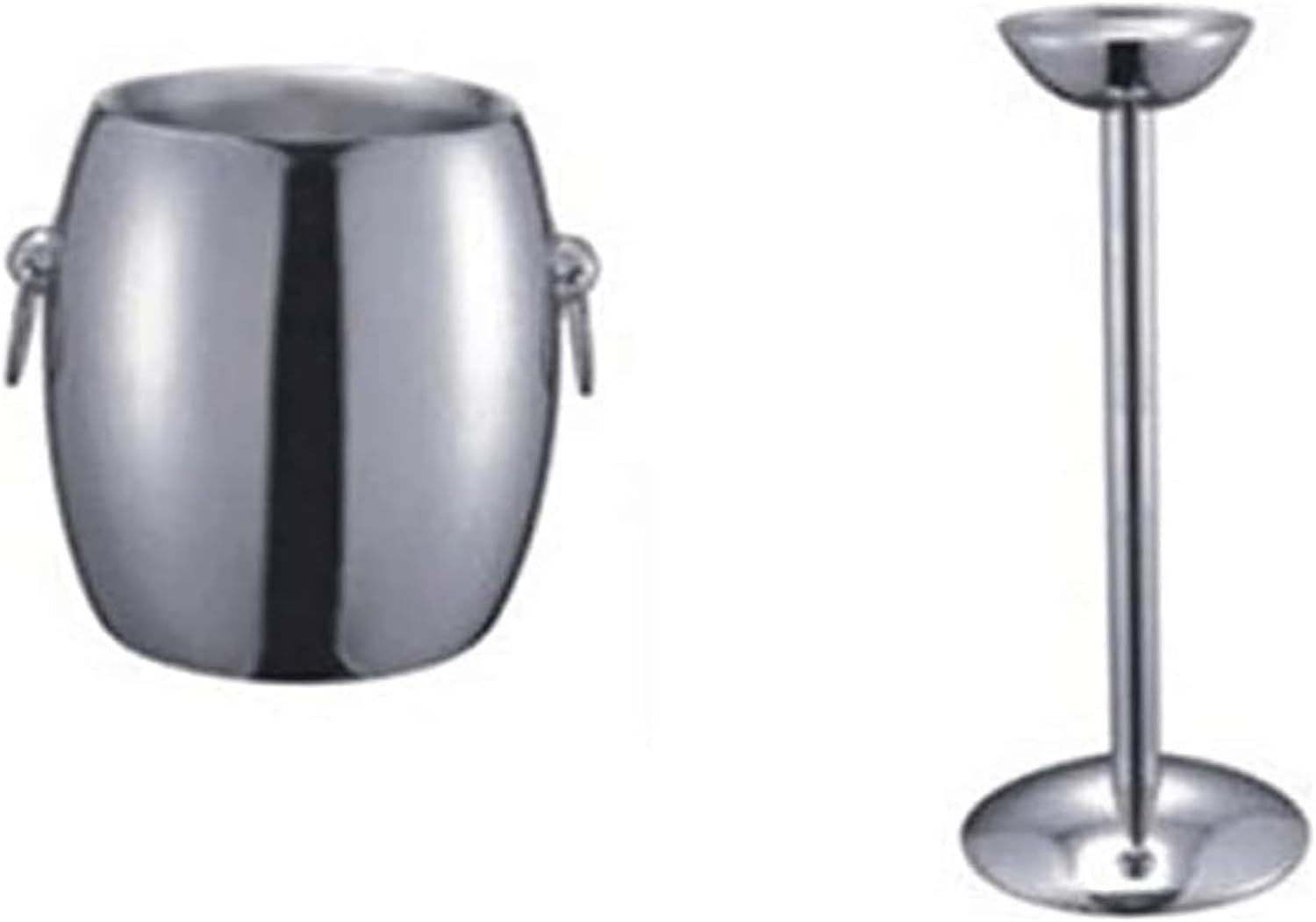 Ice Bucket with Stand， Container Cooler Chiller with Carrying Handle for Wine Champagne Beer KTV Party BBQ