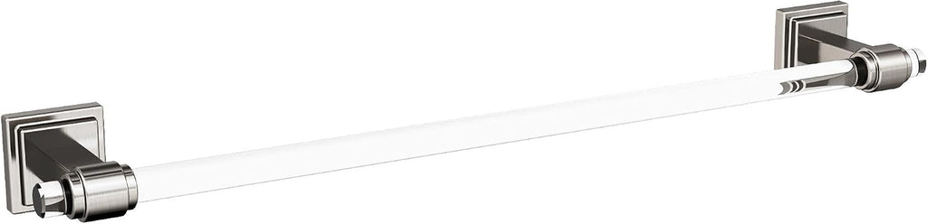 Amerock | Clear/Brushed Nickel | Glacio |Towel Bar | 24 inch (610 mm) | 4 Piece | Bathroom Accessories Set