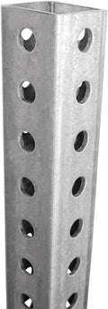 SmartSign Square Sign Post - 8 Feet Tall and 2' Wide Galvanized Steel Post, 7/16 Inch Diameter Mounting Holes, Made in USA