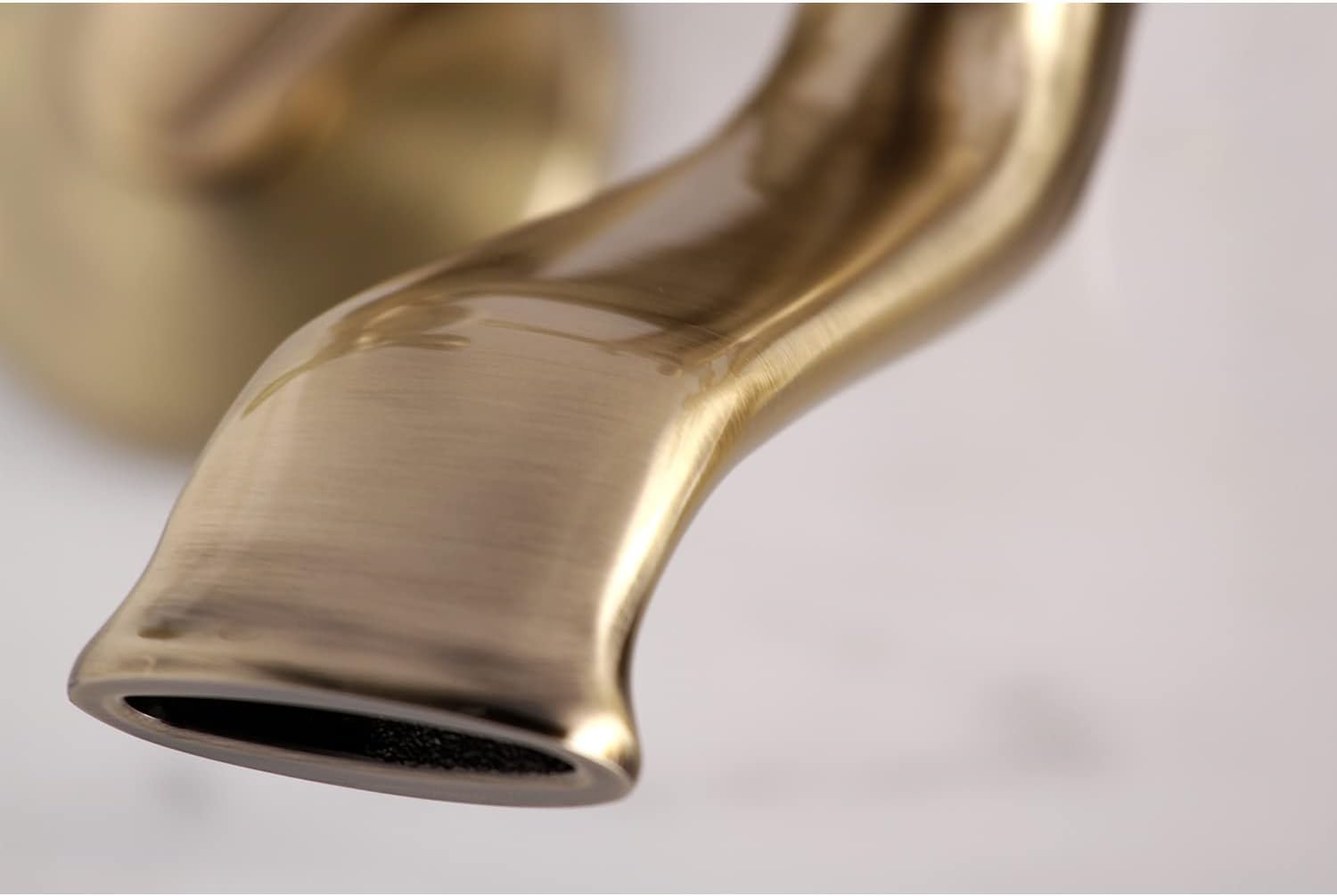 Kingston Brass Kingston KS269AB Wall Mount Tub Filler Faucet with Hand Shower, Antique Brass