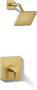 Kohler K-TS23503-4G-2MB Parallel Rite-Temp Shower Trim Kit with Lever Handle, 1.75 GPM, Vibrant Moderne Brushed Brass