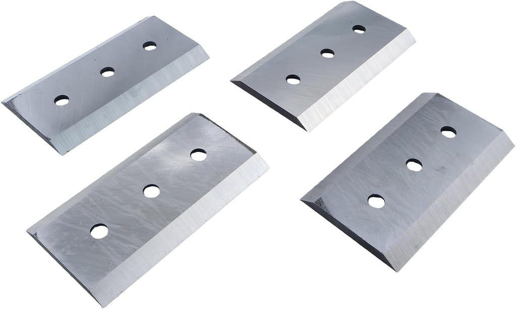 4PCS 7-1/4' x 4' x 3/8' Brush Chipper Blade Knives with 1/2'' Bolt Holes 900-9900-02 19071640 Compatible with Bandit 100 150 200 250 Mighty Morbark Eager Beever 100 200 290 Wood Chippers